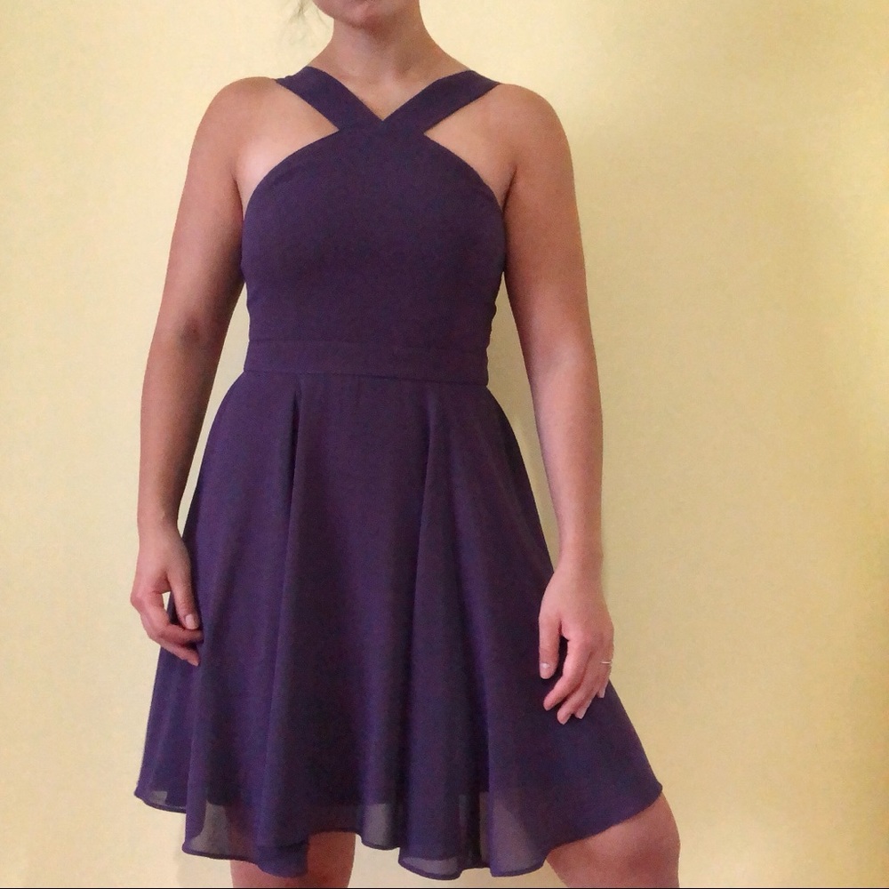 Purple Chiffon Dress